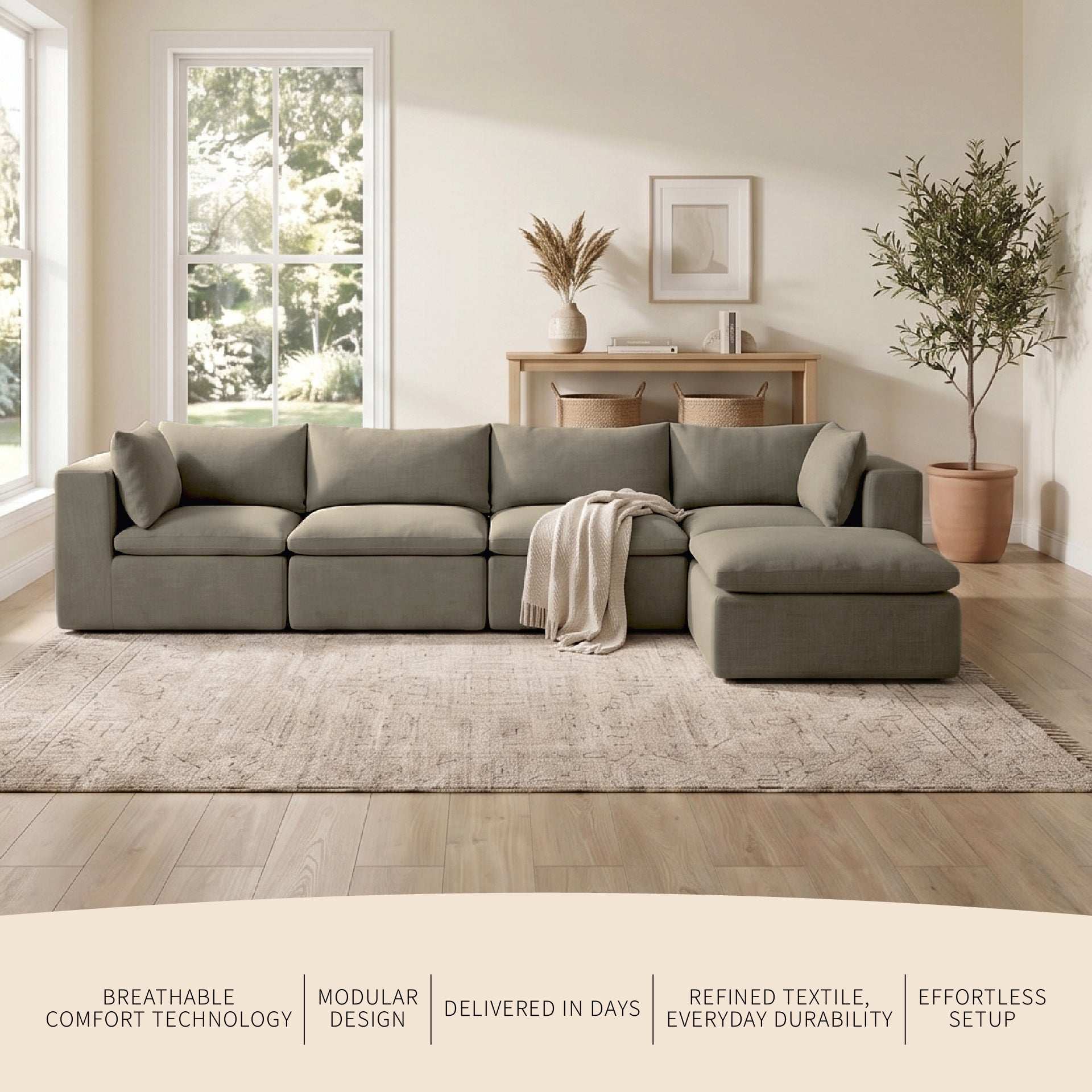 Averra™ 5 Piece Modular Sectional Sofa