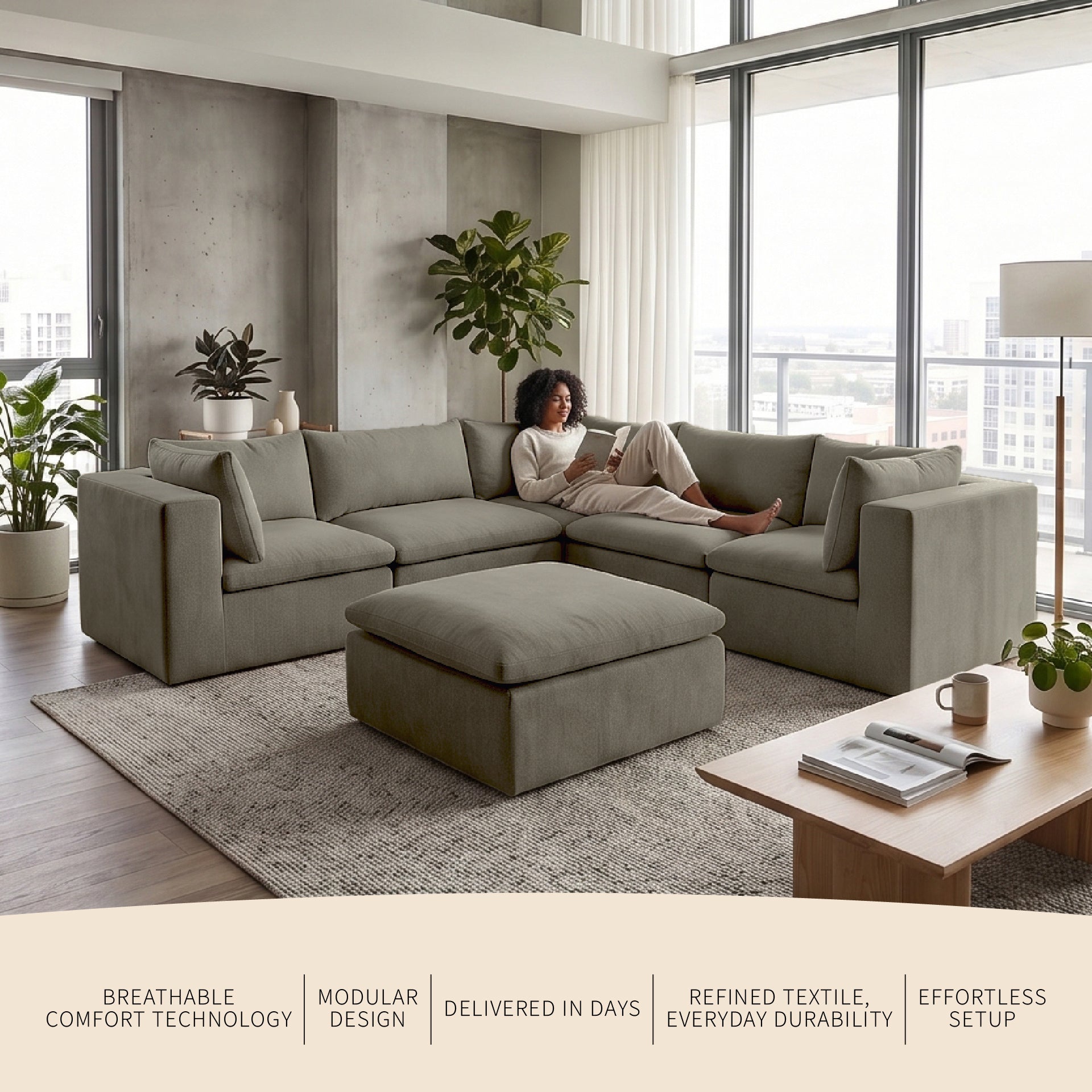 Averra™ 6 Piece Modular Sectional Sofa