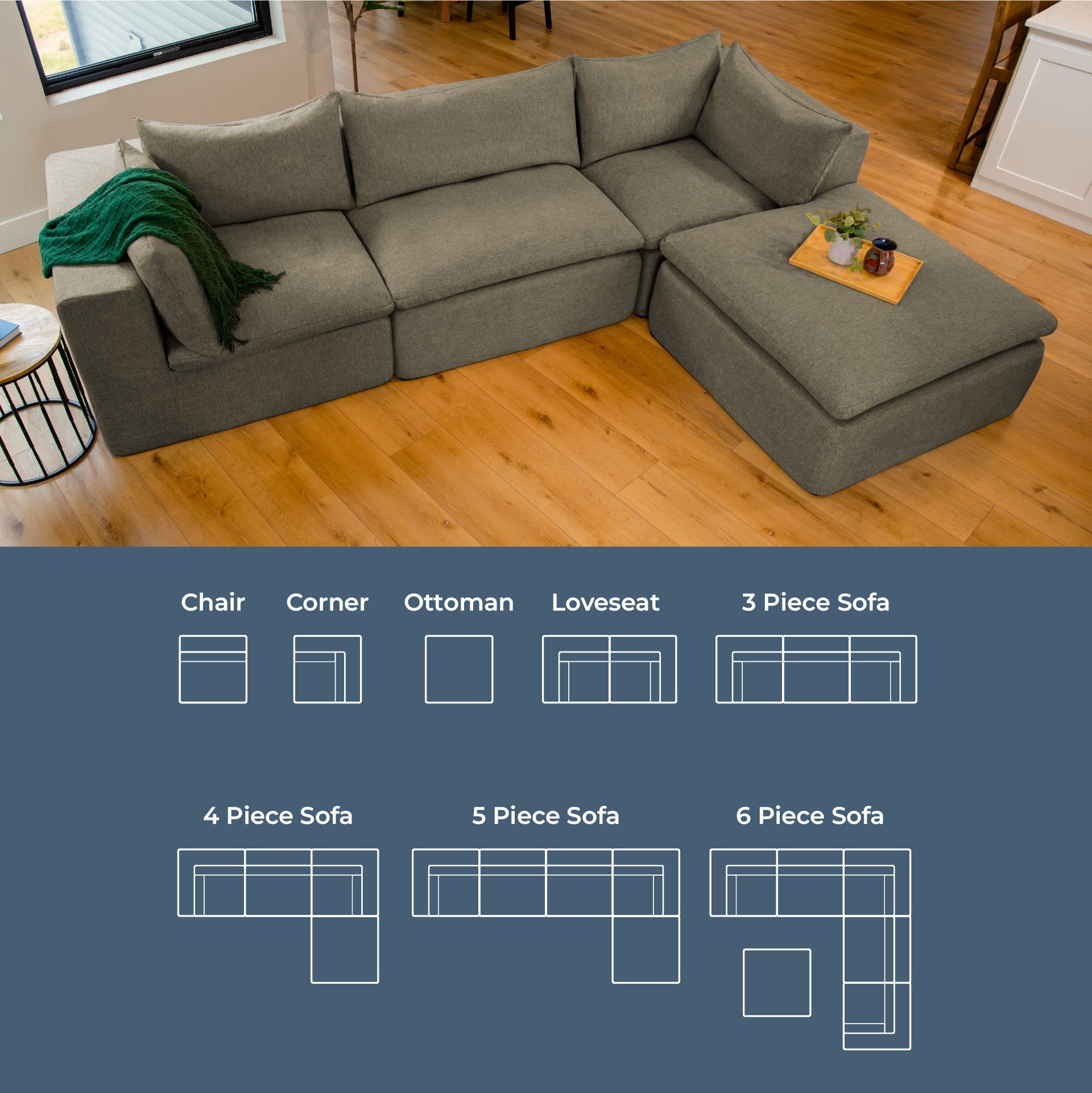 Averra™ 6 Piece Modular Sectional Sofa