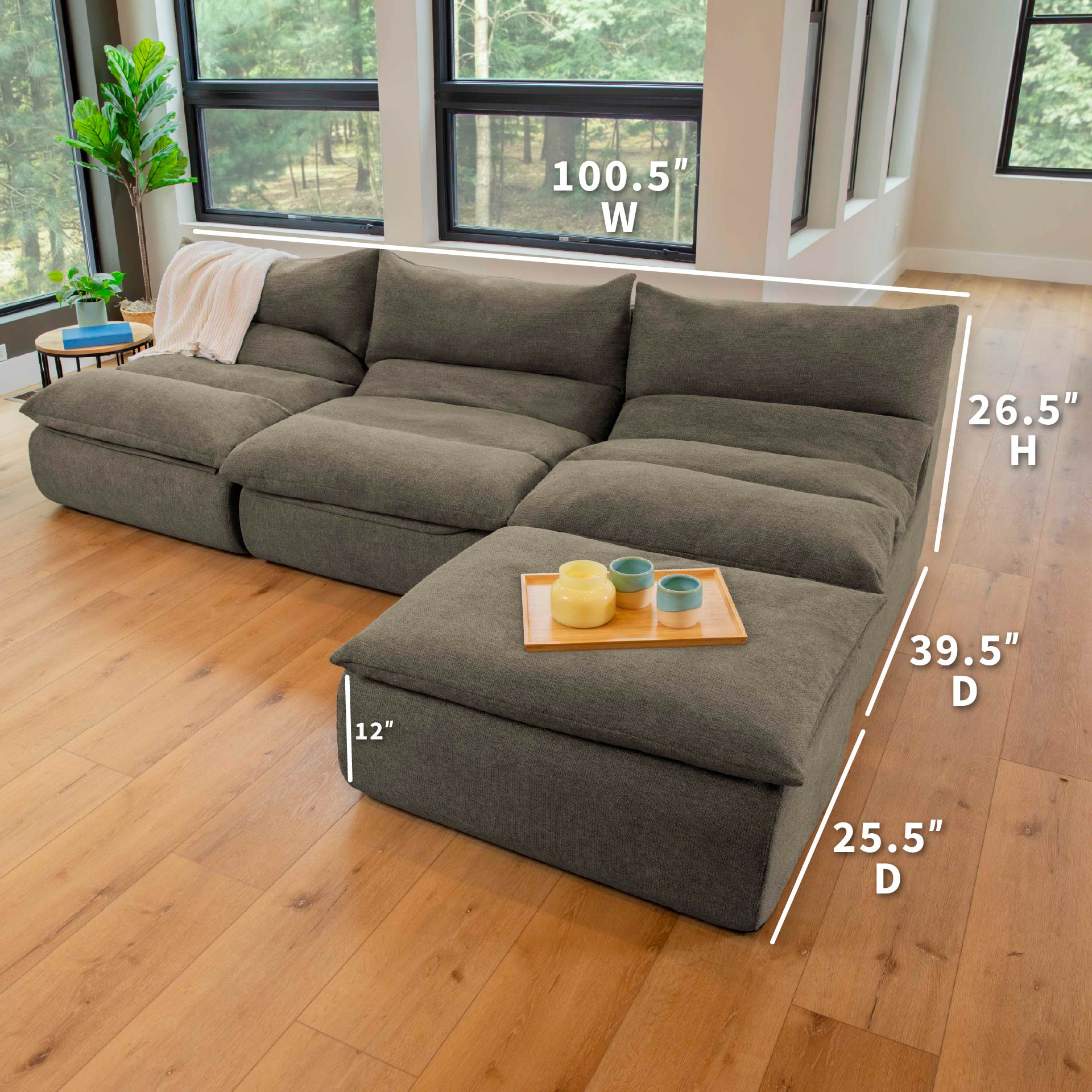 Driftscape™ 4-Pc Sofa and Ottoman