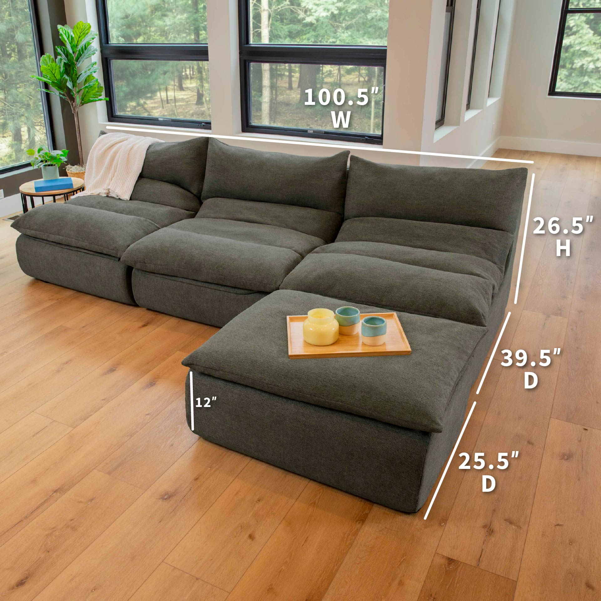Driftscape™ 4-Pc Sofa and Ottoman